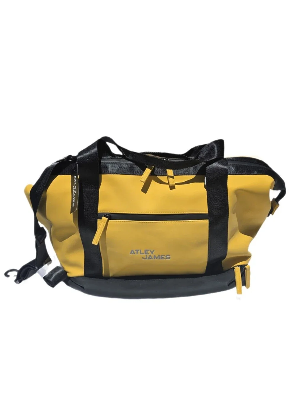 Atley James Bradshaw Travel Duffel Bag Yellow Black Large Gym Weekender NWT